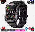 2026 Rugged Military Smart Watch Men's Outdoor Watch LED Flashlight 2.01'' HD Touch Screen Voice Bluetooth Call Smartwatch Gifts
