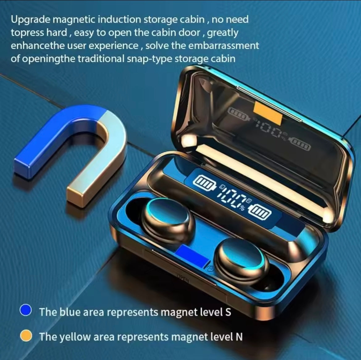 TWS Wireless Bluetooth Headset Waterproof Noise Reduction Bluetooth Earphones LED Display Binaural