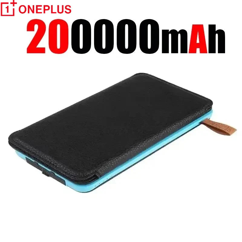 200000mAh Solar Power Bank with Folding Solar Panel Portable Waterproof Fast Charger Dual USB & USB-C for Camping