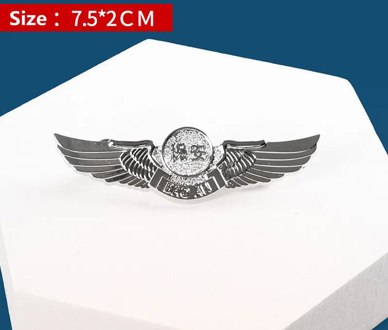 4 pcs Trades and Professions Airline And High Express Railway Conductor Design Metal Pilot Wings Pin Badge