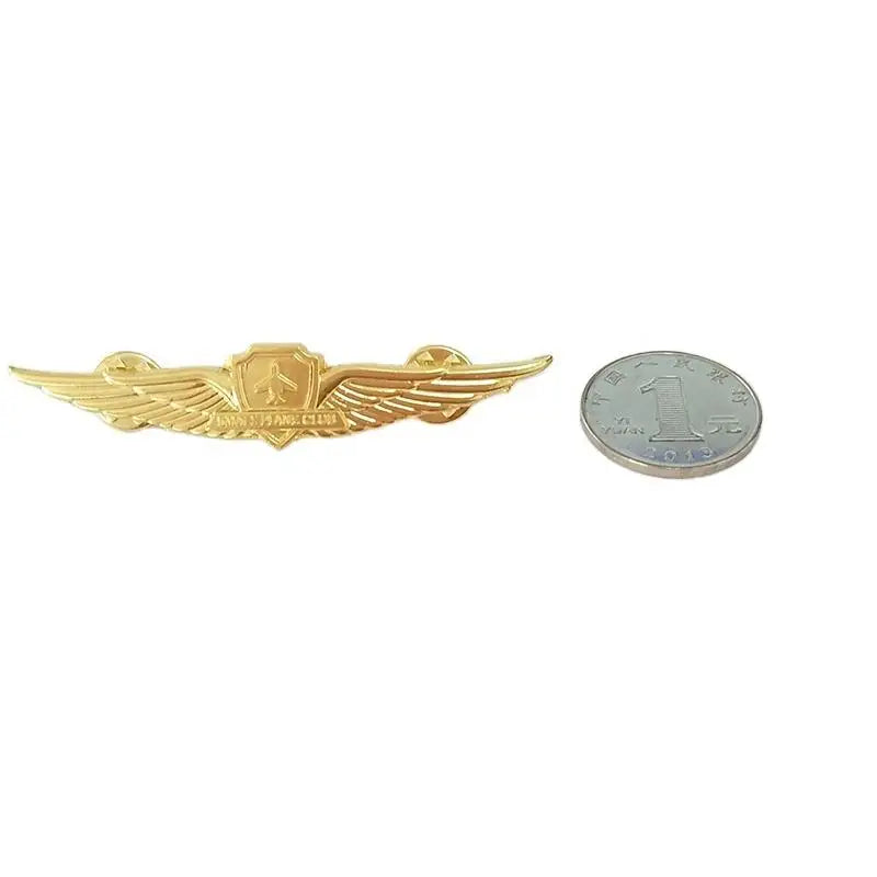 4 pcs Trades and Professions Airline And High Express Railway Conductor Design Metal Pilot Wings Pin Badge