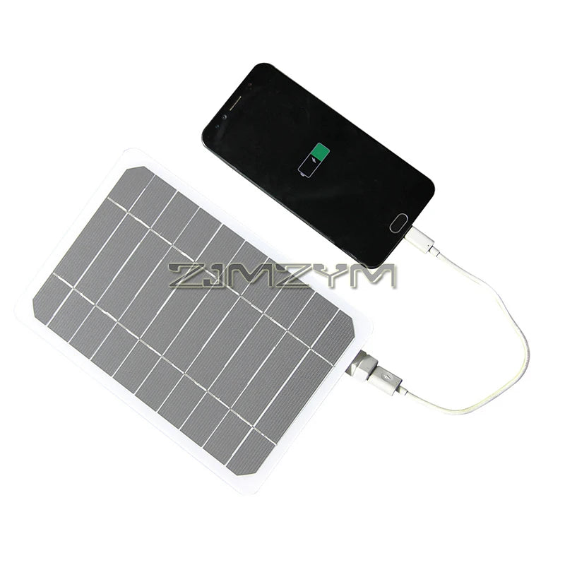 5W 5V Solar Charger Portable SunPower Solar Panel with USB Output for Phones, Power Banks, Tablets, Camping, Hiking, Backpacking