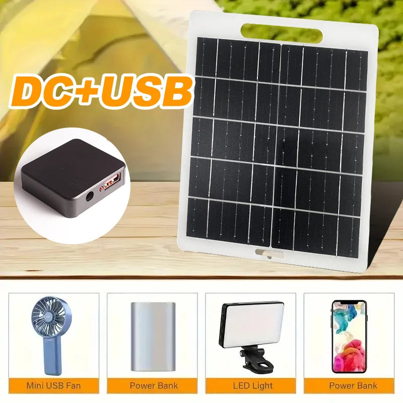 Portable USB Foldable Solar Panel, Folding Solar Panels For Travel, Mobile Phone Charging Bank, Flashlight, Fan, Mobile Phone Ba