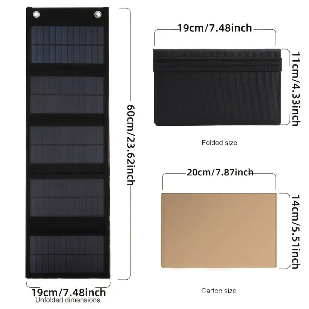 Multifunctional Solar Power Generation Solar Panels Portable Fold Solar Charging Panel 5V Lasting Solar Photovoltaic Panels Camp