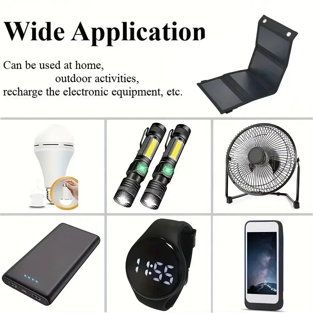 Multifunctional Solar Power Generation Solar Panels Portable Fold Solar Charging Panel 5V Lasting Solar Photovoltaic Panels Camp