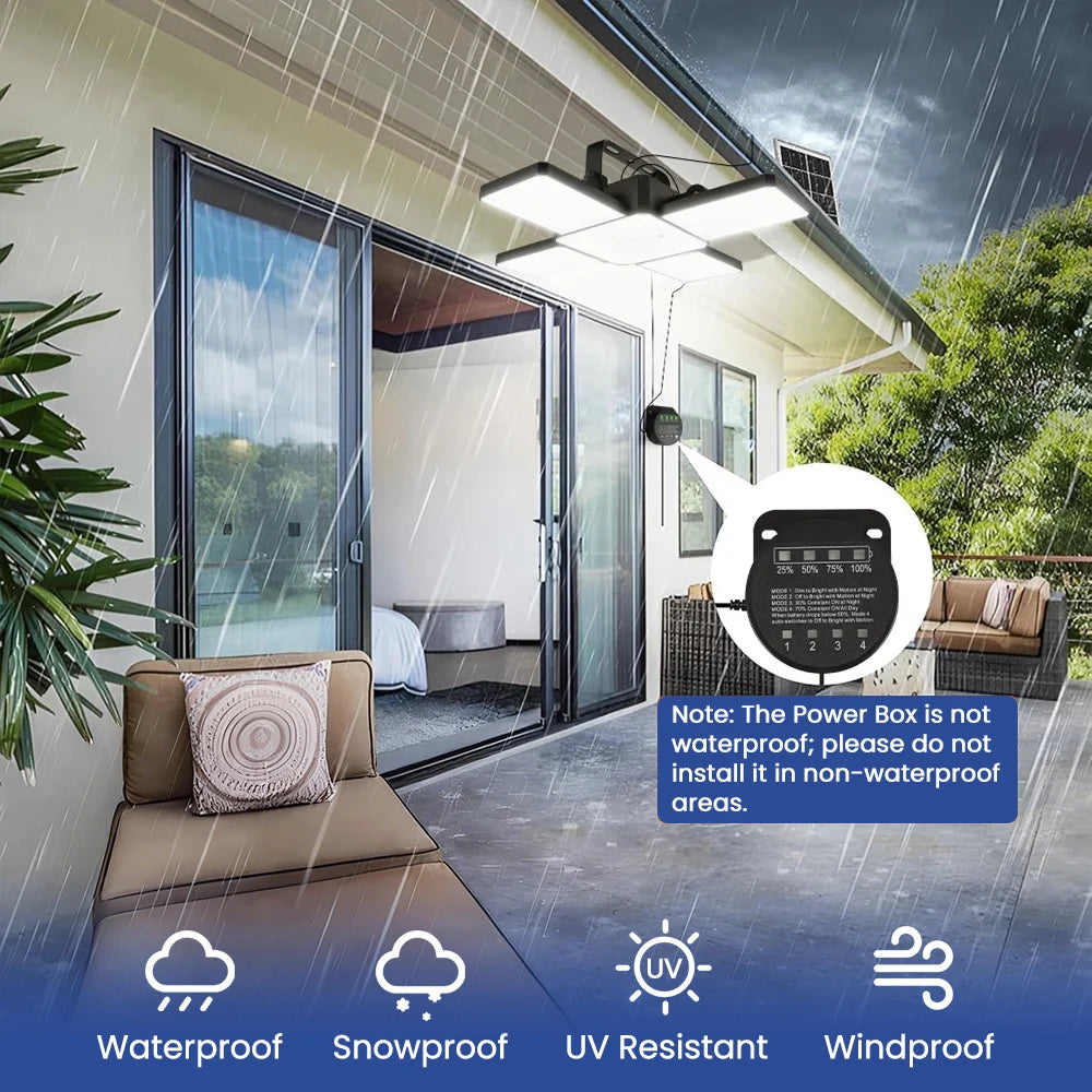 Solar Powered Barn Light Indoor Outdoor LED Hanging Solar Lamp with Motion Sensor Solar Pendant Light Garden Garage Chicken Coop