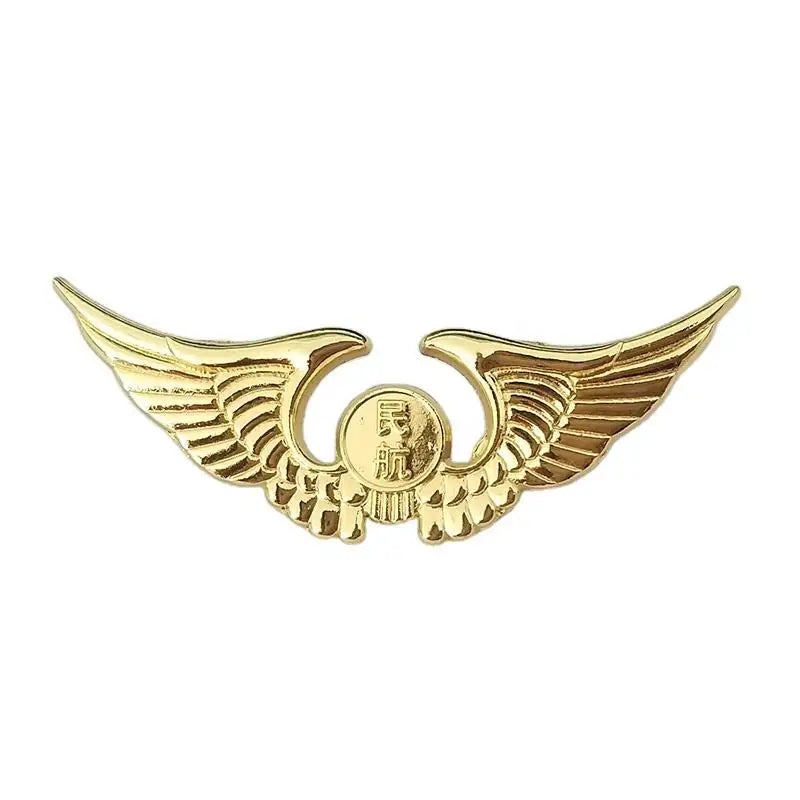 4 pcs Trades and Professions Airline And High Express Railway Conductor Design Metal Pilot Wings Pin Badge