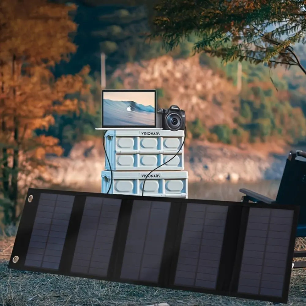 Multifunctional Solar Power Generation Solar Panels Portable Fold Solar Charging Panel 5V Lasting Solar Photovoltaic Panels Camp