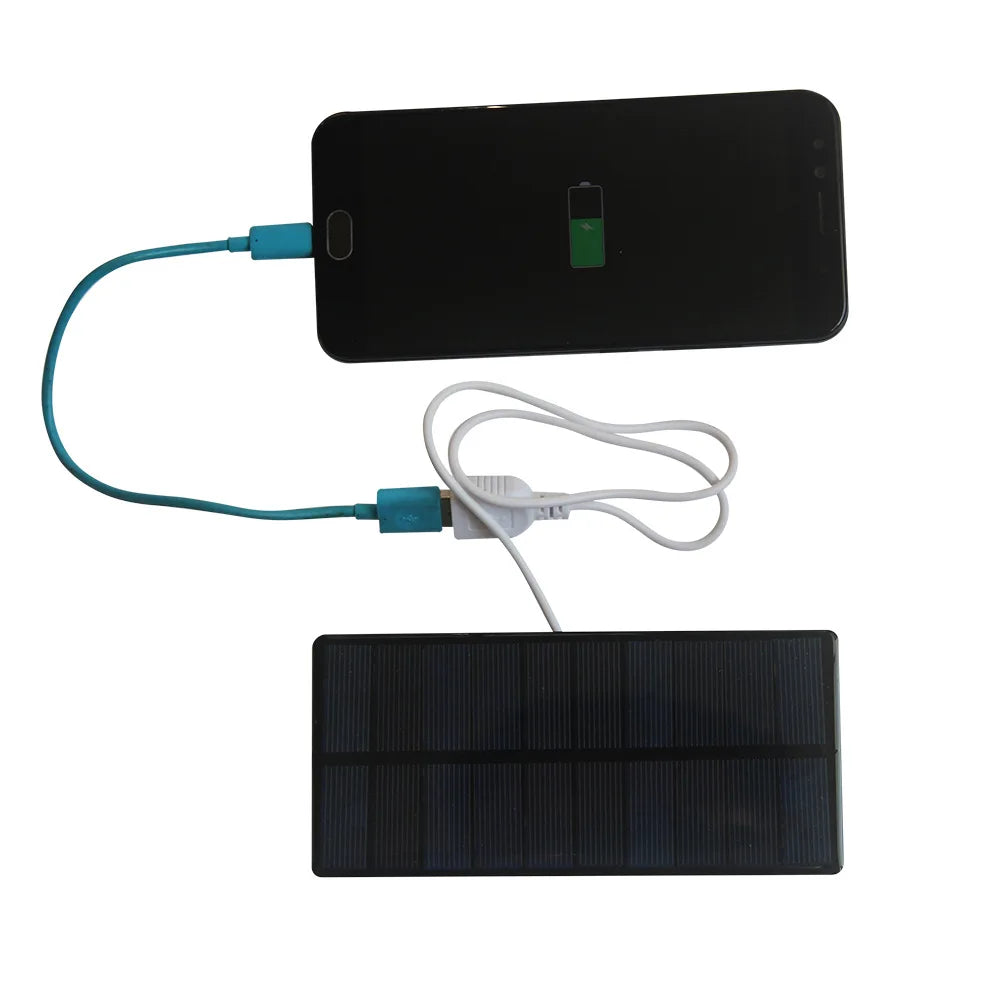 Portable 1.8W 5V Solar Panel High Efficiency USB Solar Charger for Cell Phone Power Bank Fan Light Toy Battery Charging 148*68MM