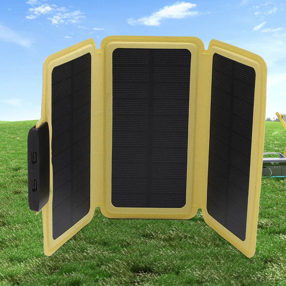 Outdoor Foldable Solar Panel Ultra-Thin Portable Solar Power Bank USB Solar Charging Panel for Camping Hiking Picnic Climbing