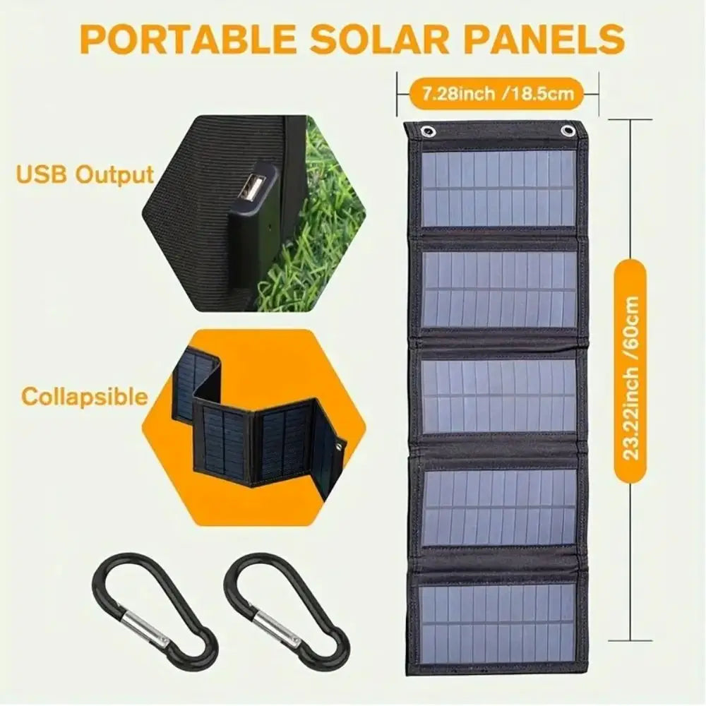 Multifunctional Solar Power Generation Solar Panels Portable Fold Solar Charging Panel 5V Lasting Solar Photovoltaic Panels Camp
