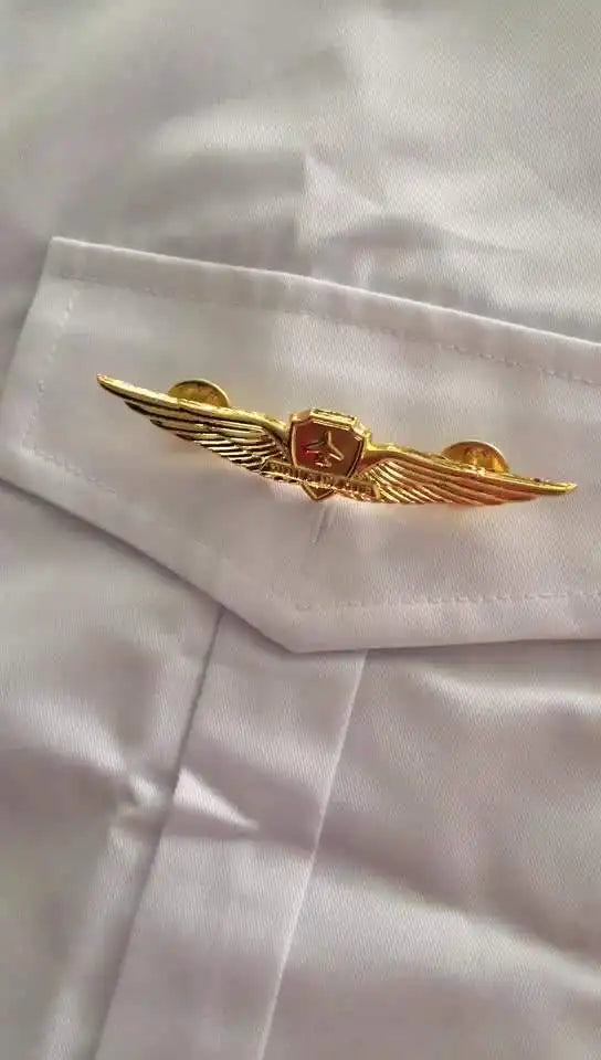 4 pcs Trades and Professions Airline And High Express Railway Conductor Design Metal Pilot Wings Pin Badge
