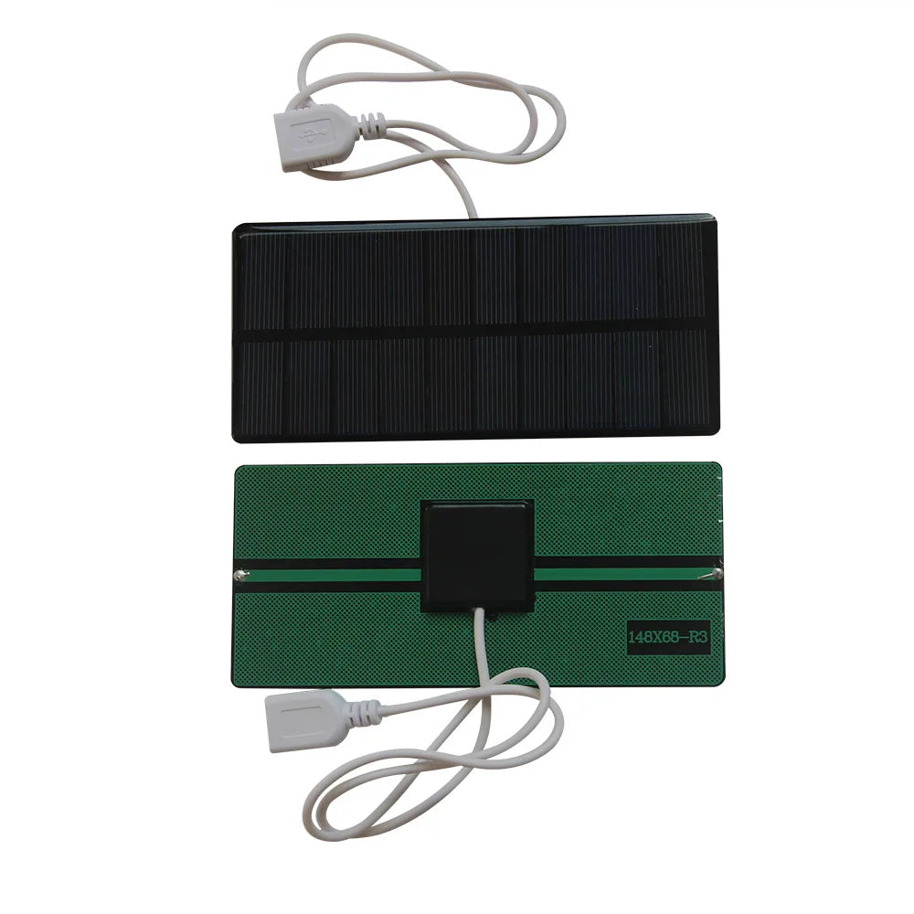 Portable 1.8W 5V Solar Panel High Efficiency USB Solar Charger for Cell Phone Power Bank Fan Light Toy Battery Charging 148*68MM