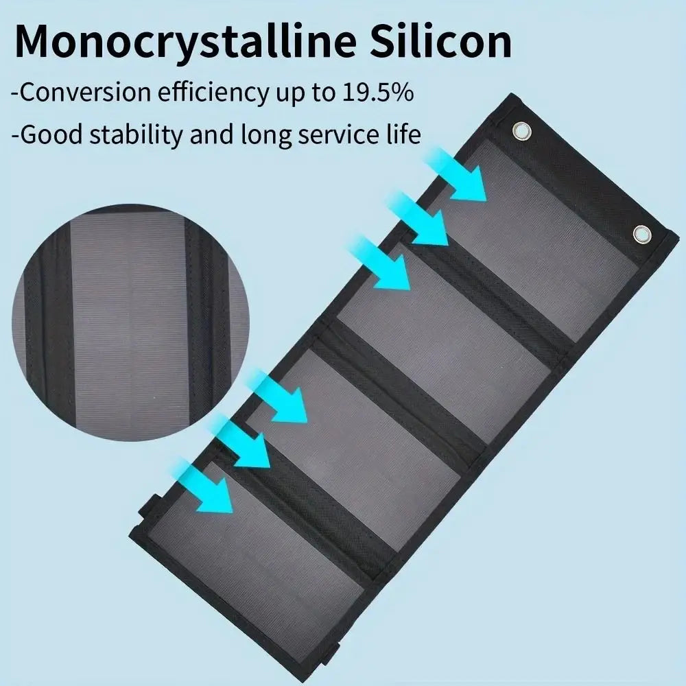 Multifunctional Solar Power Generation Solar Panels Portable Fold Solar Charging Panel 5V Lasting Solar Photovoltaic Panels Camp