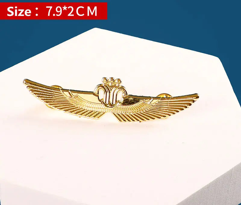 4 pcs Trades and Professions Airline And High Express Railway Conductor Design Metal Pilot Wings Pin Badge