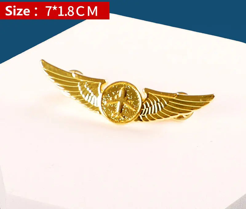 4 pcs Trades and Professions Airline And High Express Railway Conductor Design Metal Pilot Wings Pin Badge