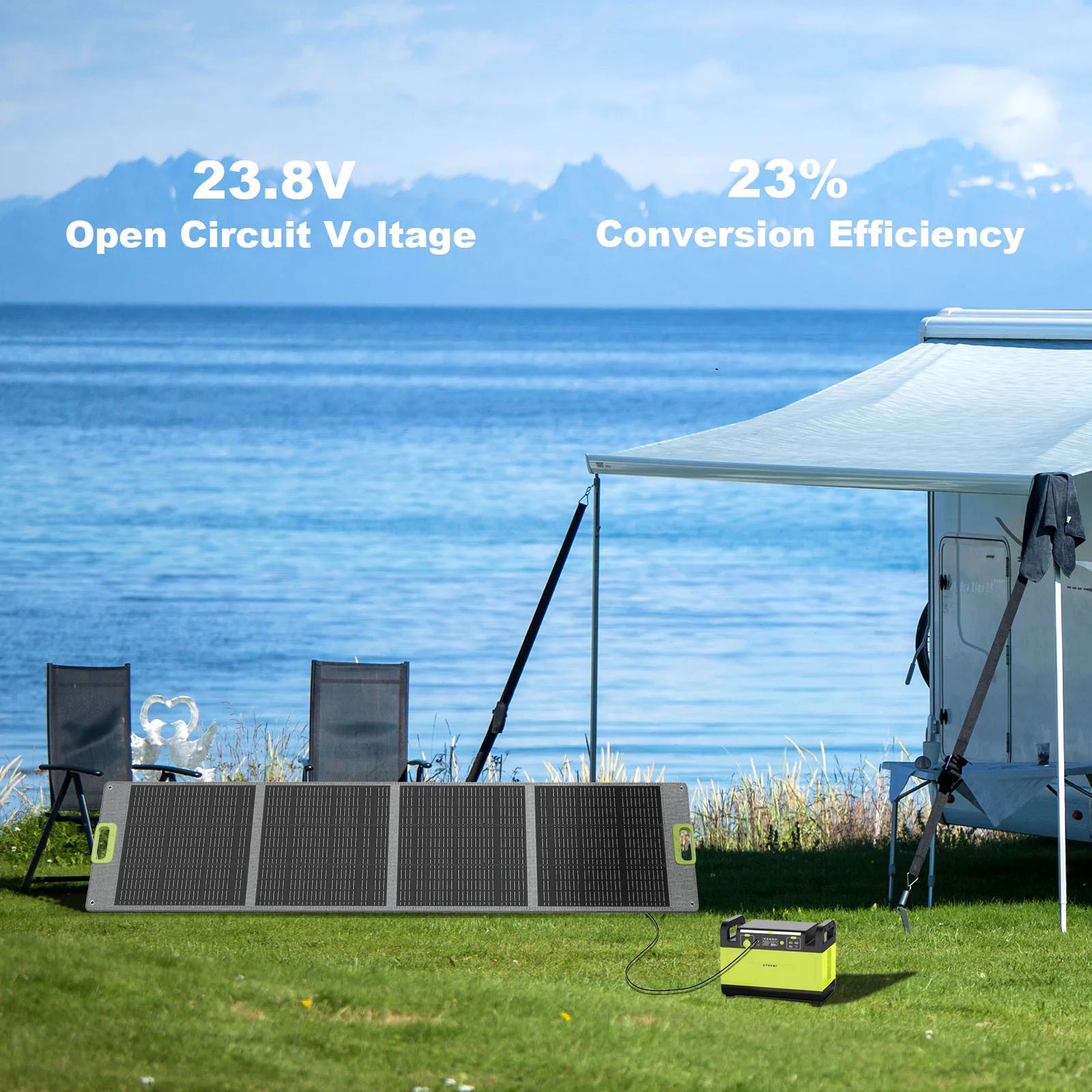 Lightweight High Effecience Portable Foldable Solar Panel 200W Camping Solar Generator Power Supply for RV
