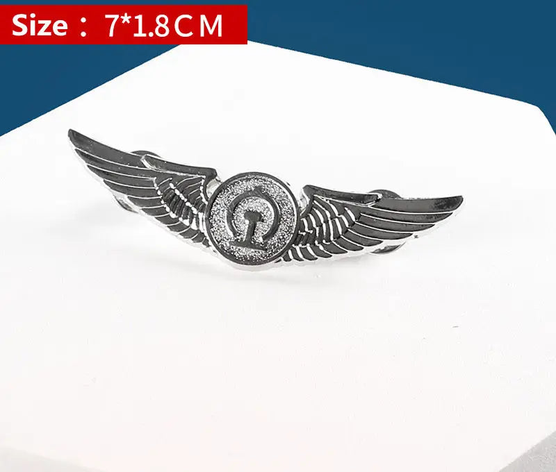 4 pcs Trades and Professions Airline And High Express Railway Conductor Design Metal Pilot Wings Pin Badge